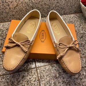 Tan and White Tods (worn once)